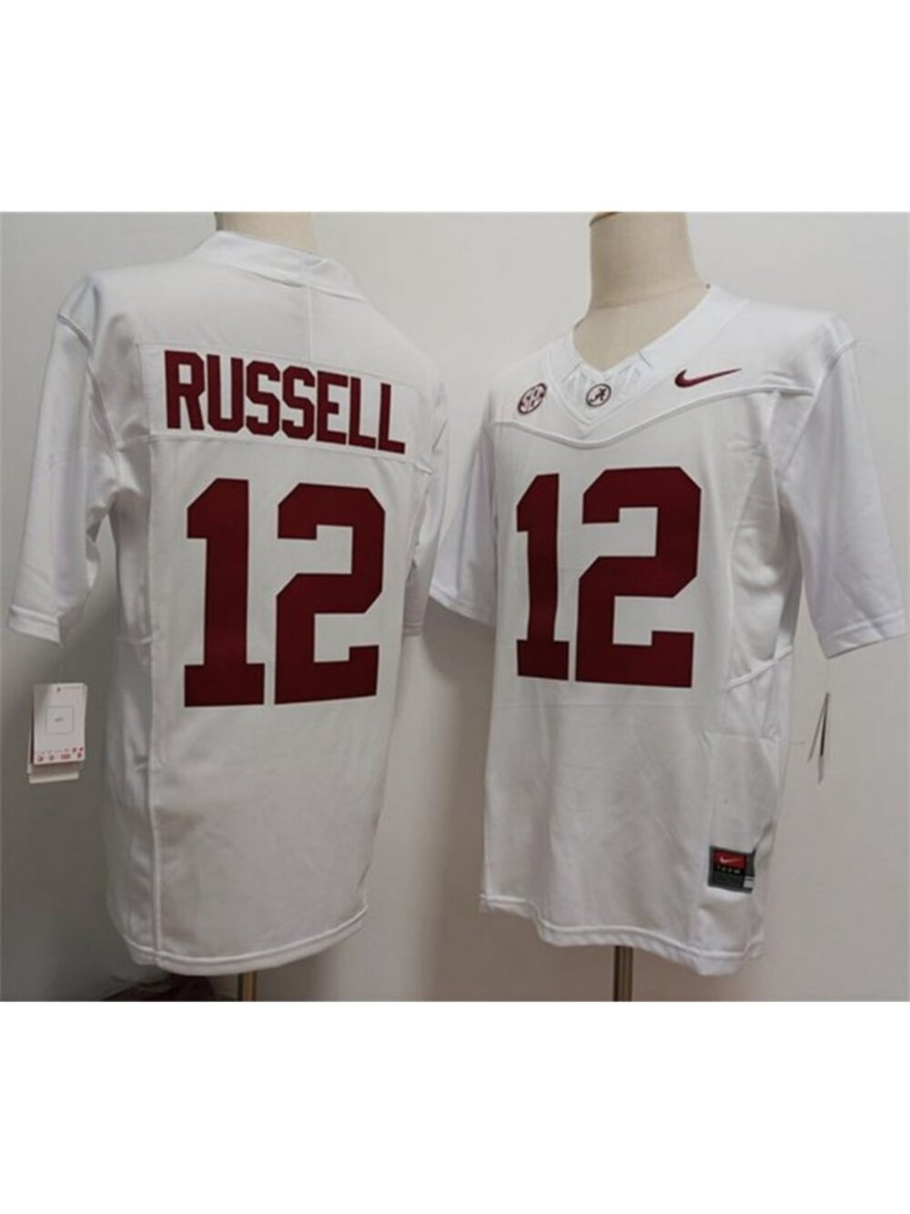 Keelon Russell White Stitched Jersey Red Vapor